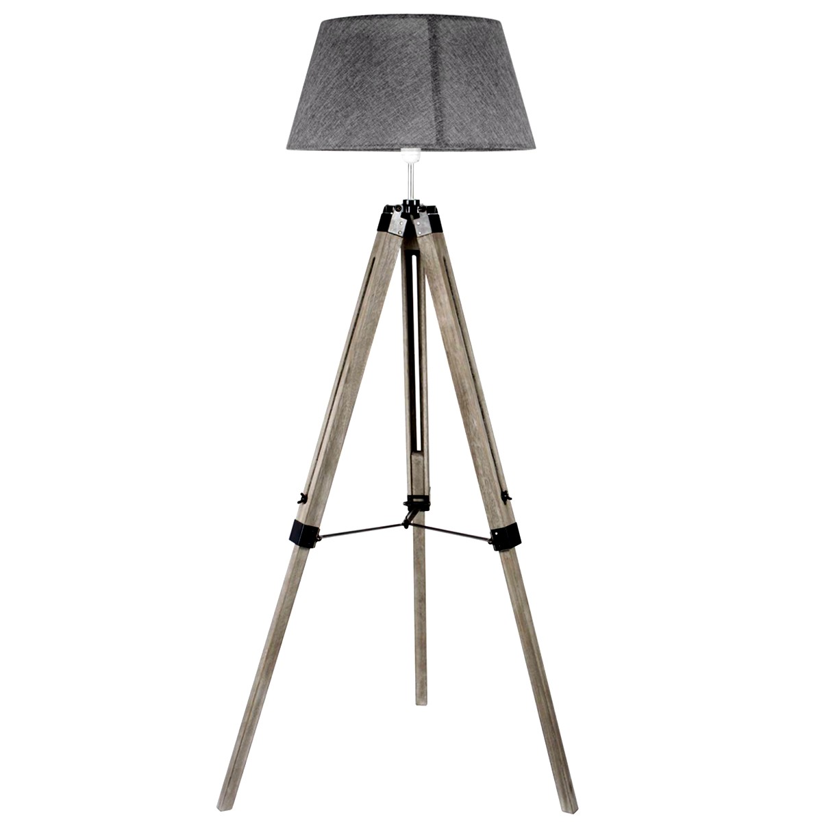 Trepied lampadaire bois