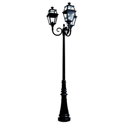 Lampadaire exterieur 2 tetes