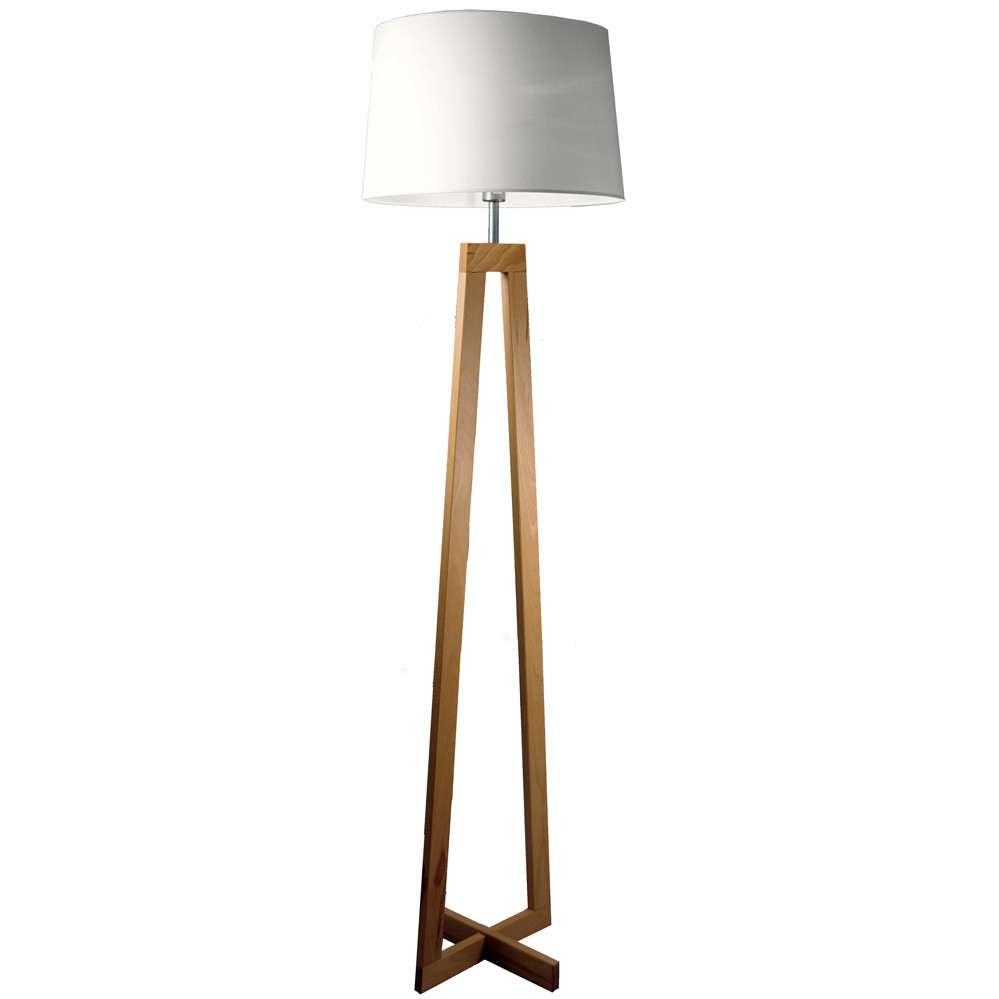 Lampadaire salon bois metal