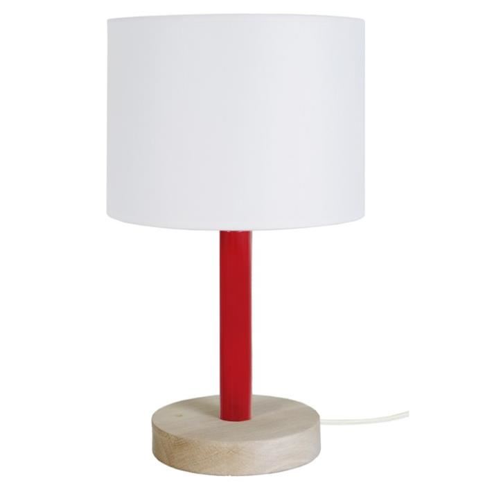 Lampe de chevet rouge fluo