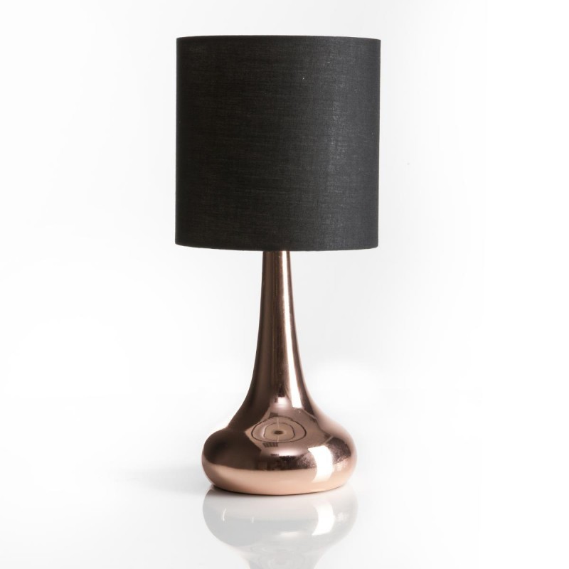 Lampe de chevet cuivre et bois
