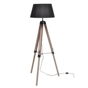 Lampadaire salon pied bois