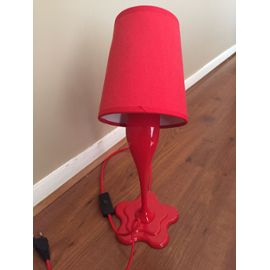 Lampe chevet rouge design