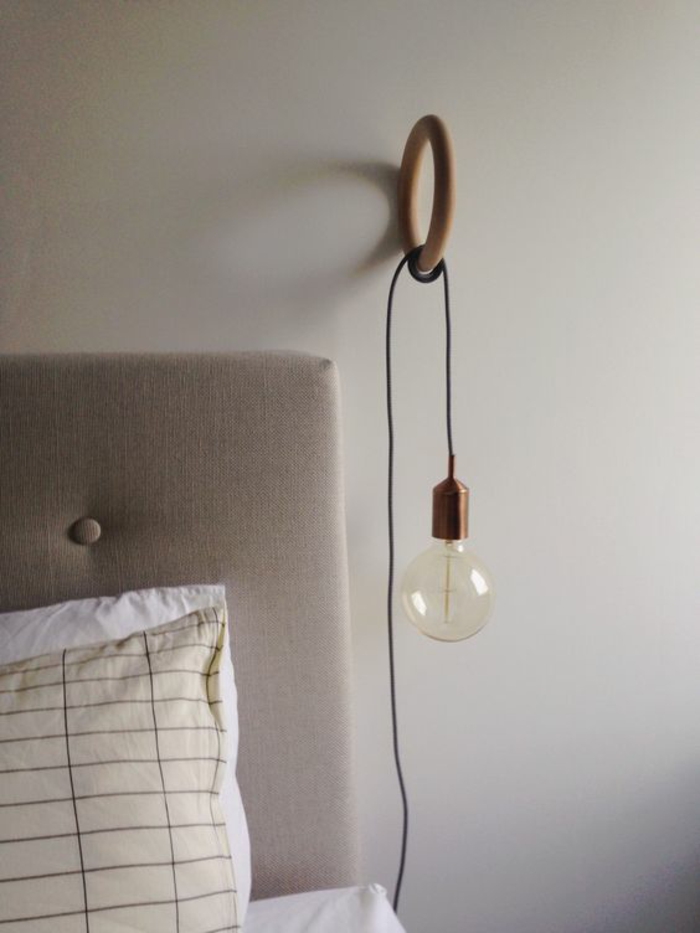 Lampe de chevet suspendu diy
