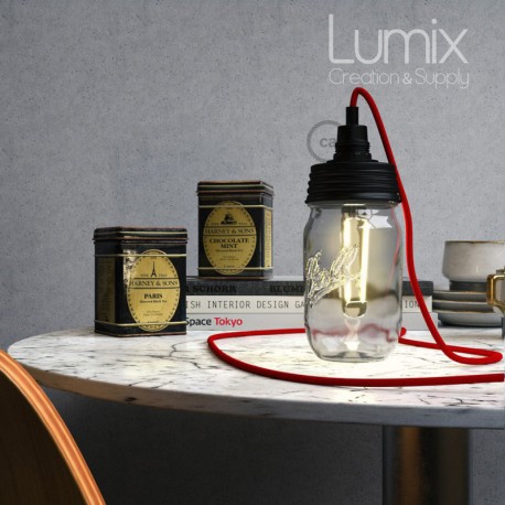 Lampe de chevet avec bocal