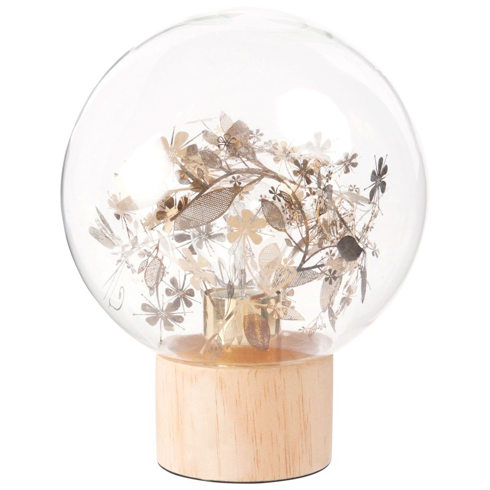 Lampadaire boule en verre