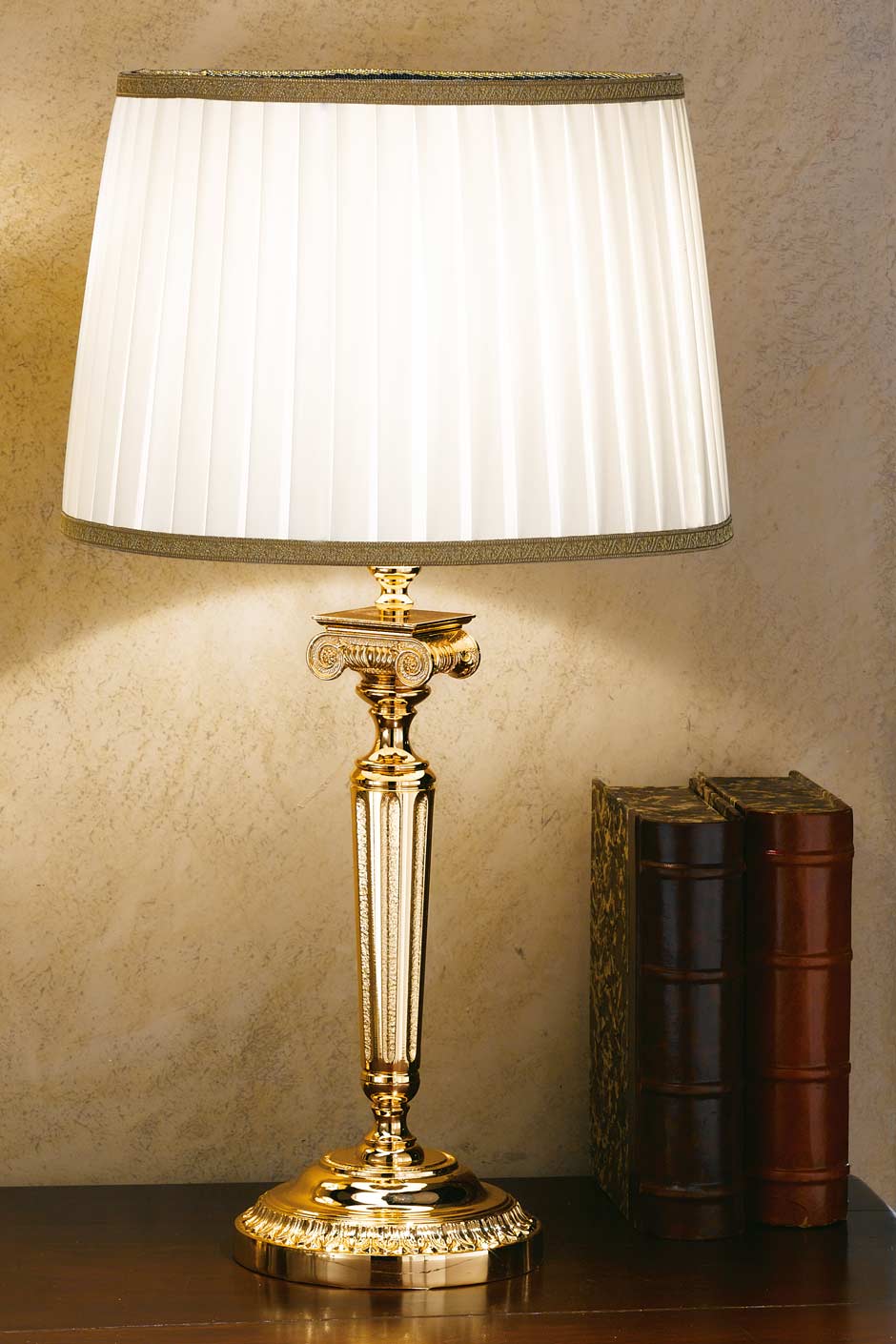 Lampe de chevet bronze blanc