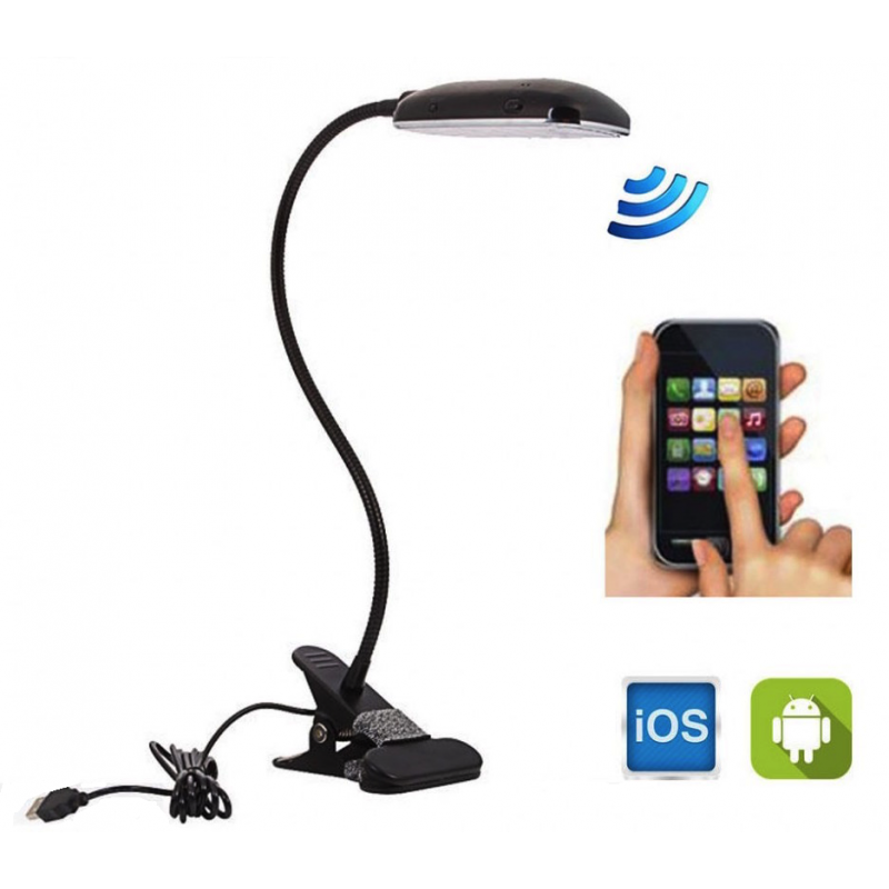 Lampe de chevet avec camera espion