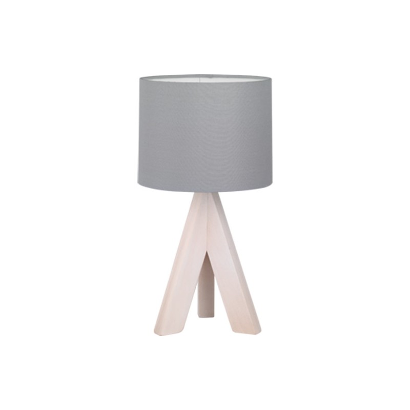 Lampe de chevet grise et blanche