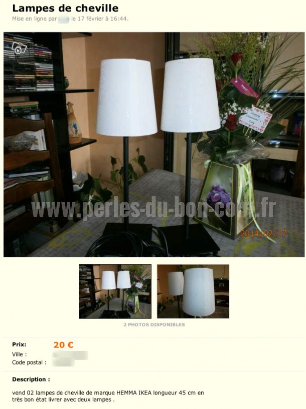 Le bon coin lampe design