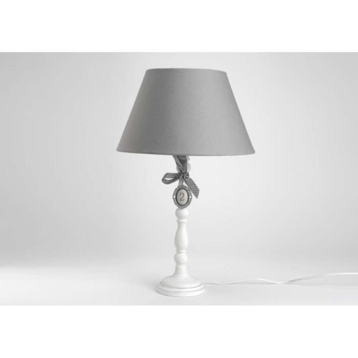Lampe de chevet rose et grise