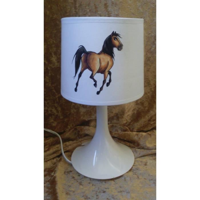 Lampe de chevet avec chevaux