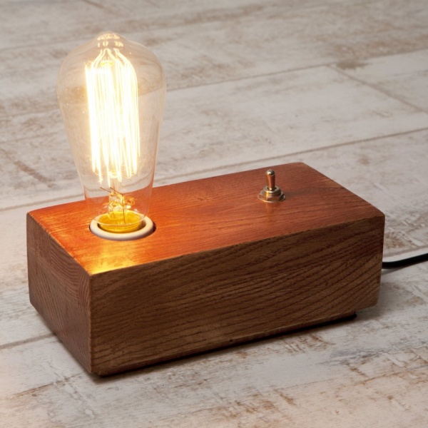 Lampadaire bois vintage