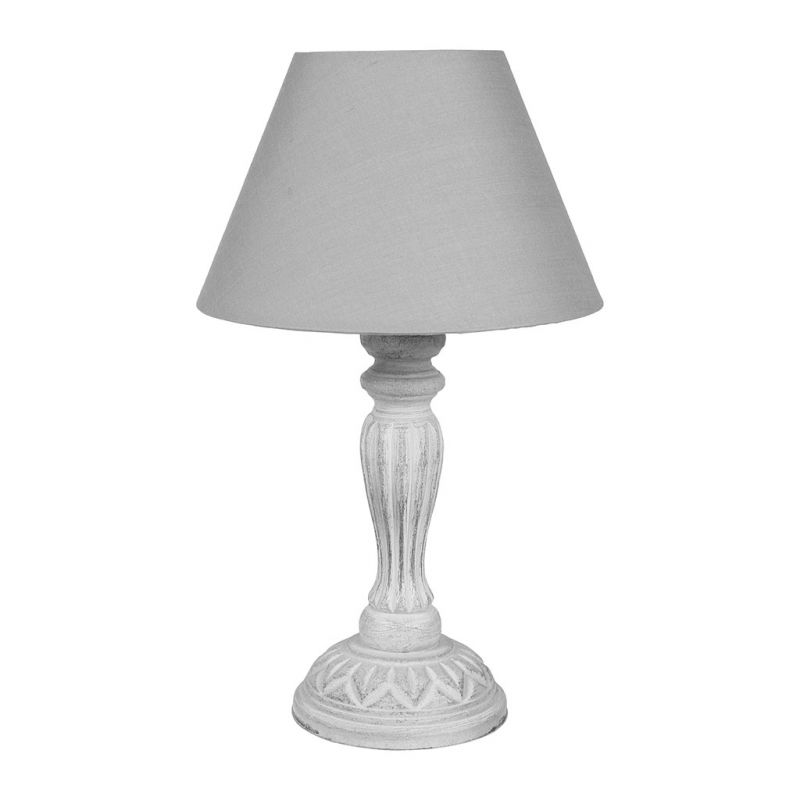 Lampe de chevet en bois grise