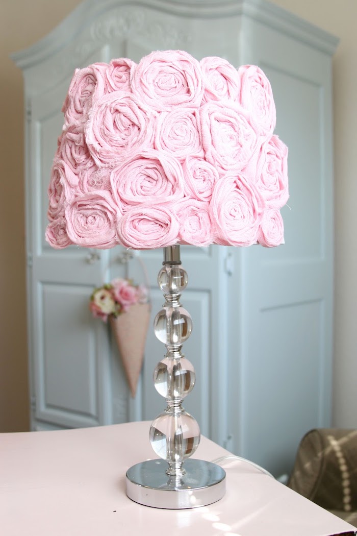 Lampe de chevet avec pied en verre