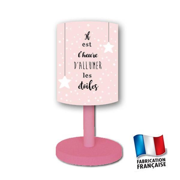 Lampe de chevet rose enfant