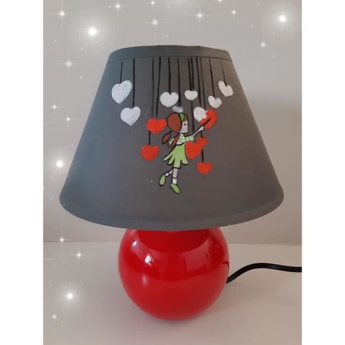 Lampe de chevet fille orange