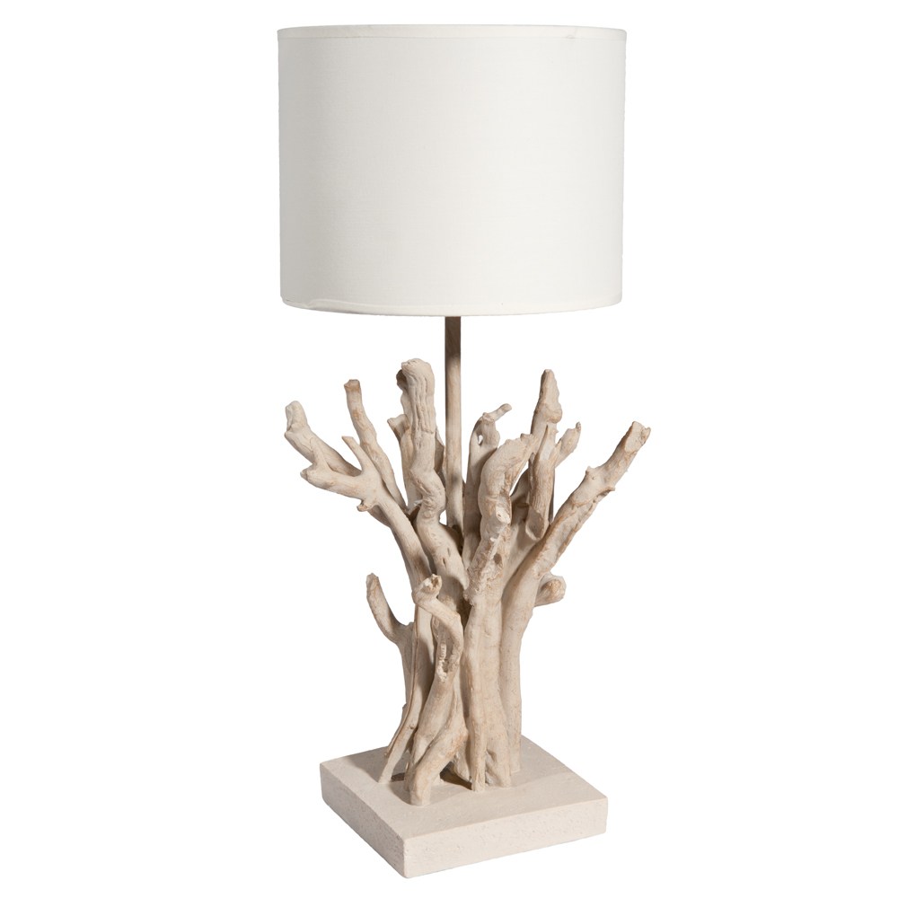 Lampe de chevet en bois flote