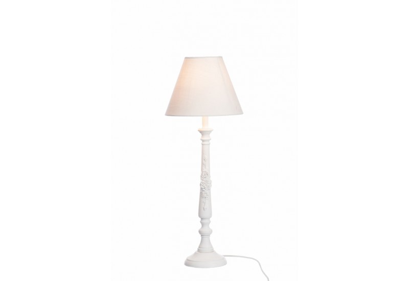 Lampe de chevet blanc bois