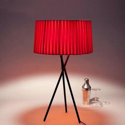 Lampe de chevet rouge et noir