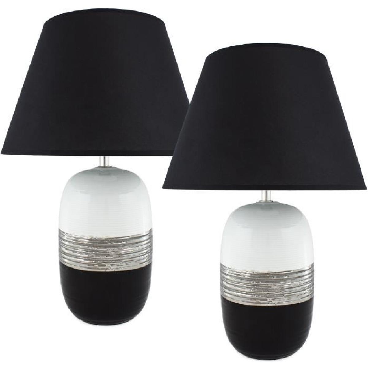Lampe de chevet noir et blanche