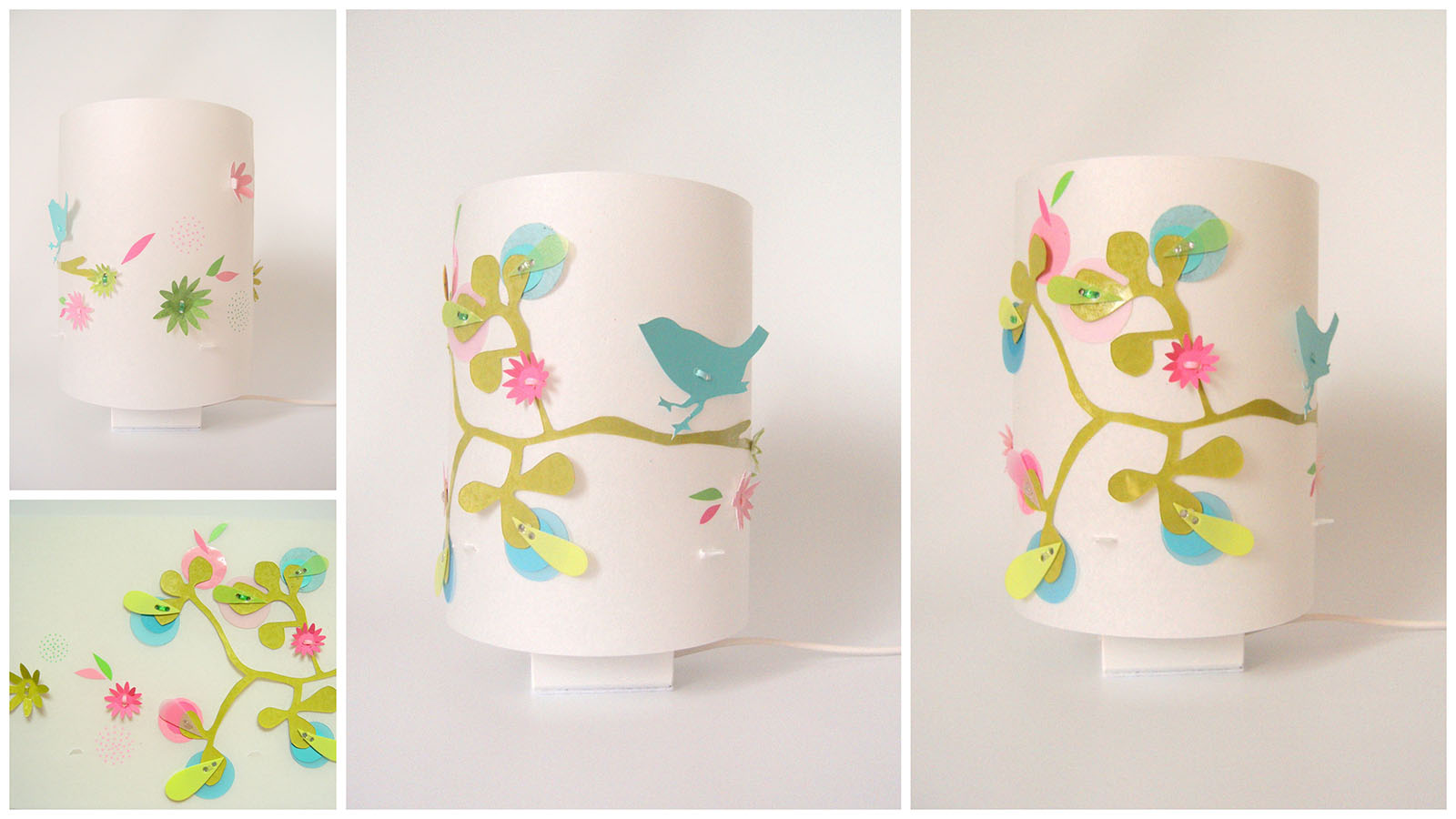 Lampe de chevet oiseaux