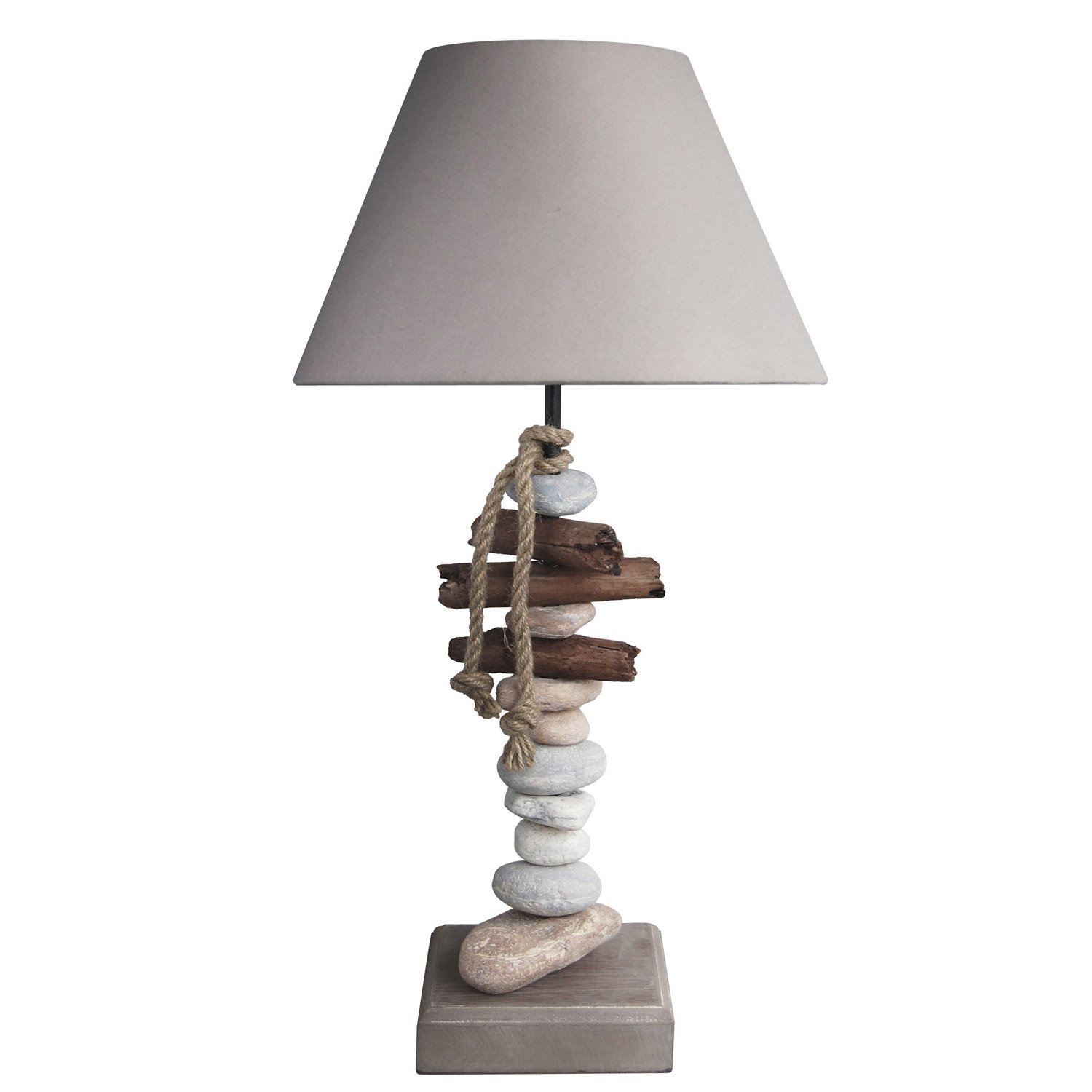 Lampe de chevet pied bois flotté