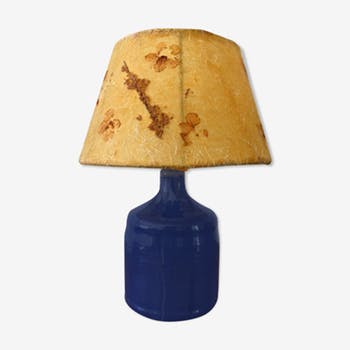 Lampe de chevet pied mandarine a frange vintage