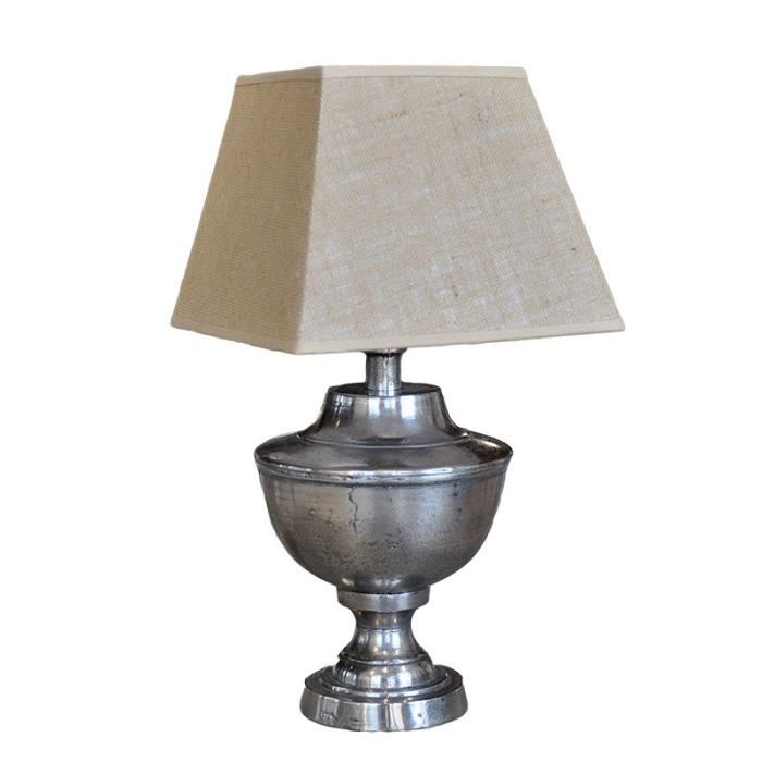 Lampe de chevet etain