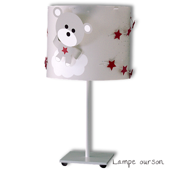 Lampe de chevet rouge garcon