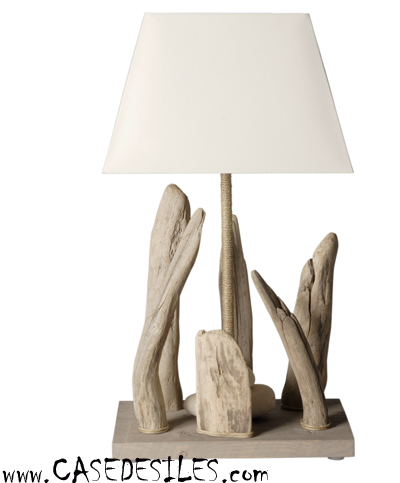 Lampe de chevet bois flott2