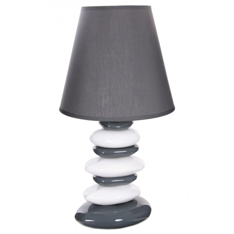 Lampe de chevet galet rouge