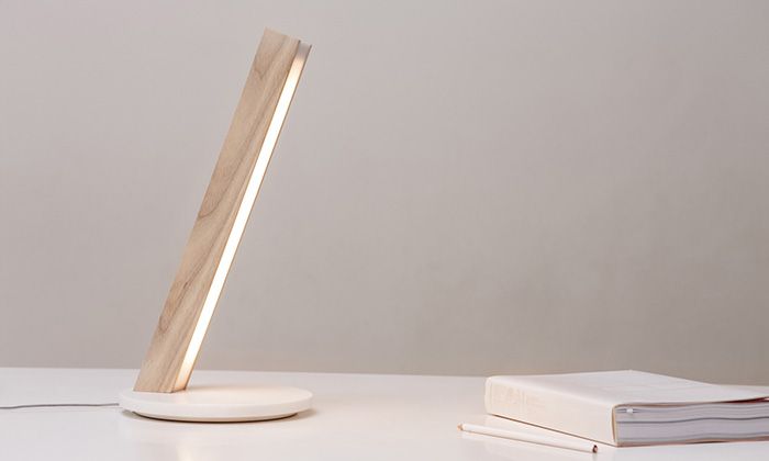 Lampe led design bois