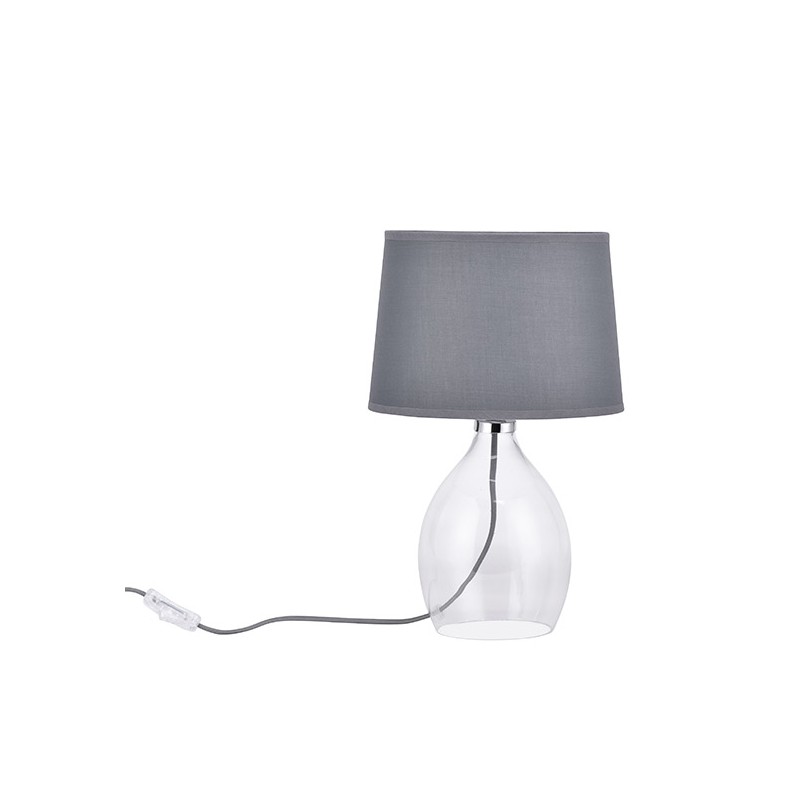 Lampe de chevet pied gris