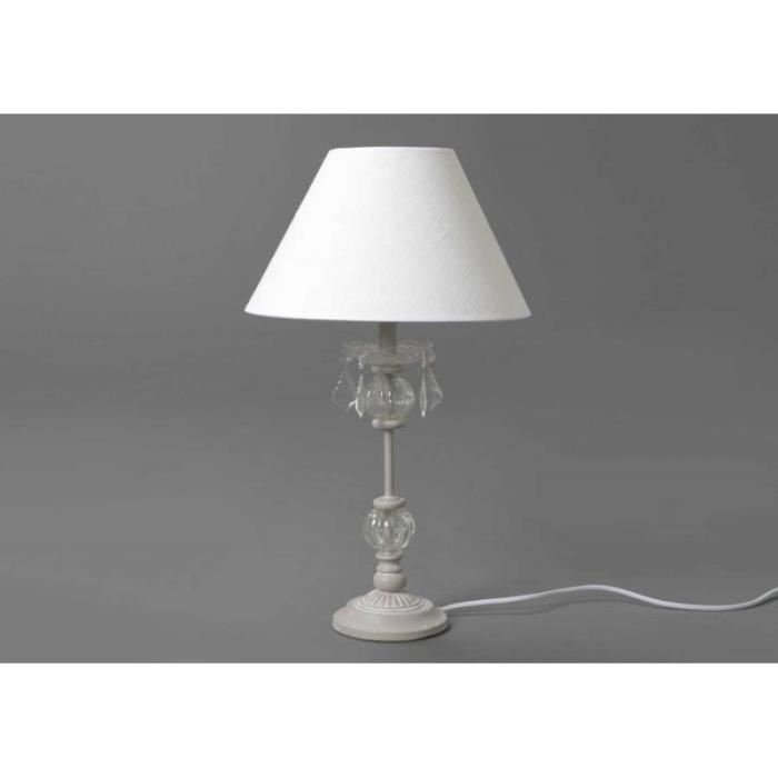 Lampe de chevet blanche et grise