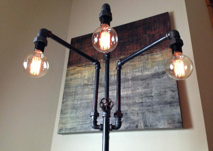 Lampe design industriel