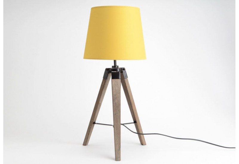 Lampadaire abat jour jaune