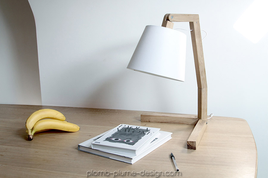Lampe bureau bois design