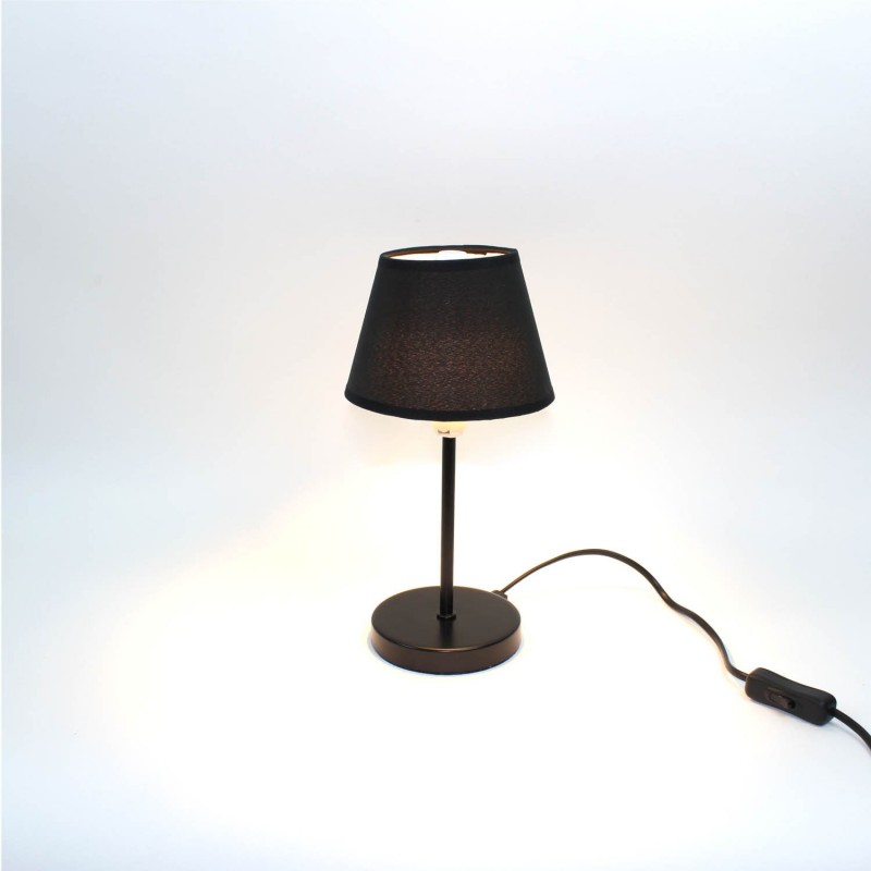 Lampe de chevet design noire