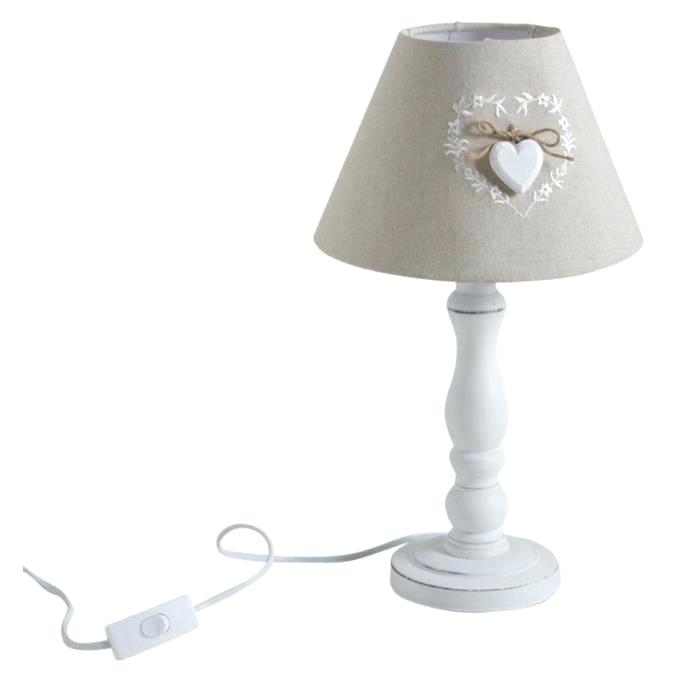 Lampe de chevet en bois grise