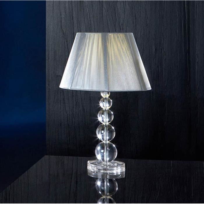 Lampe de chevet pied transparent