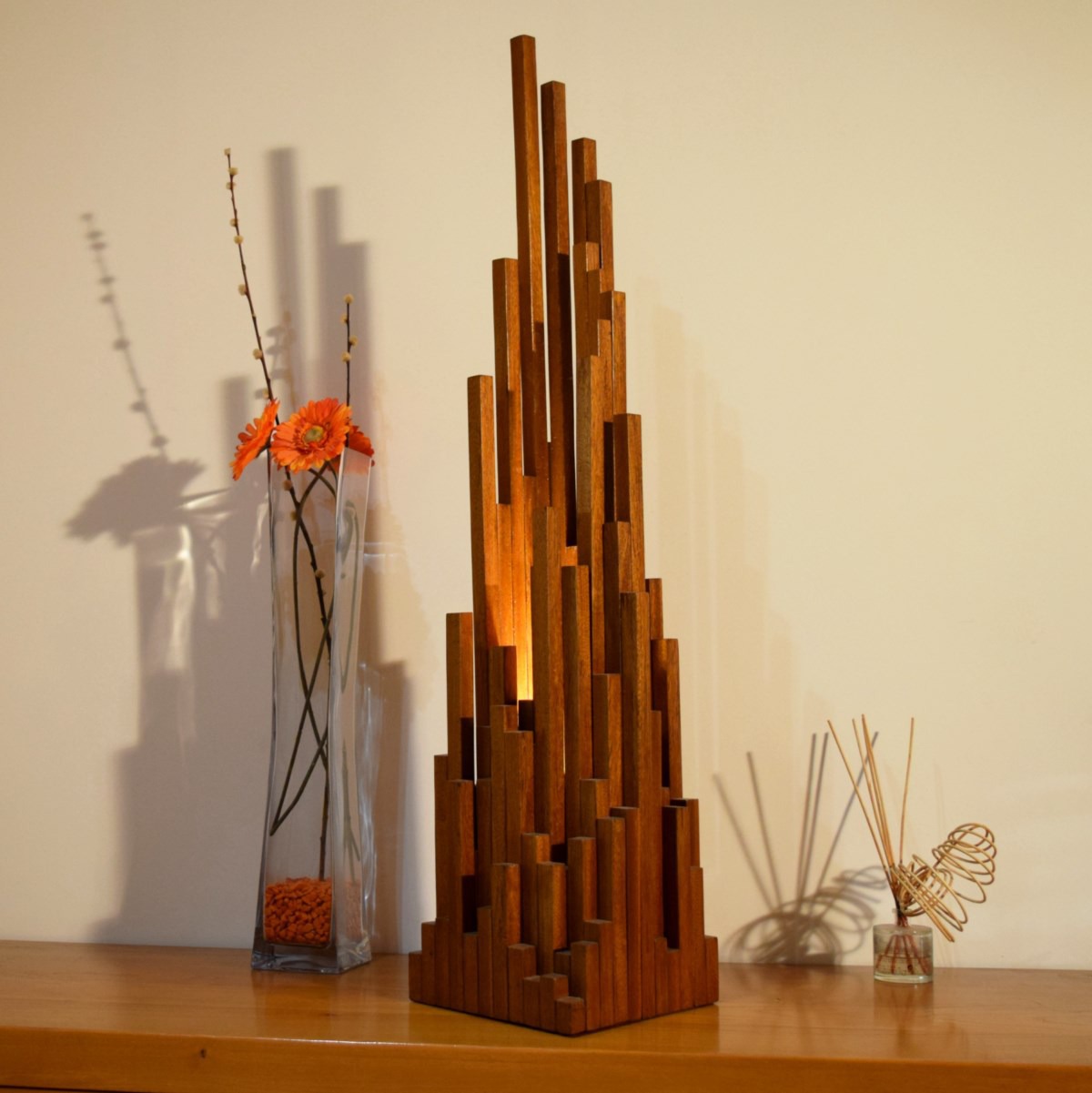 Lampe design bois