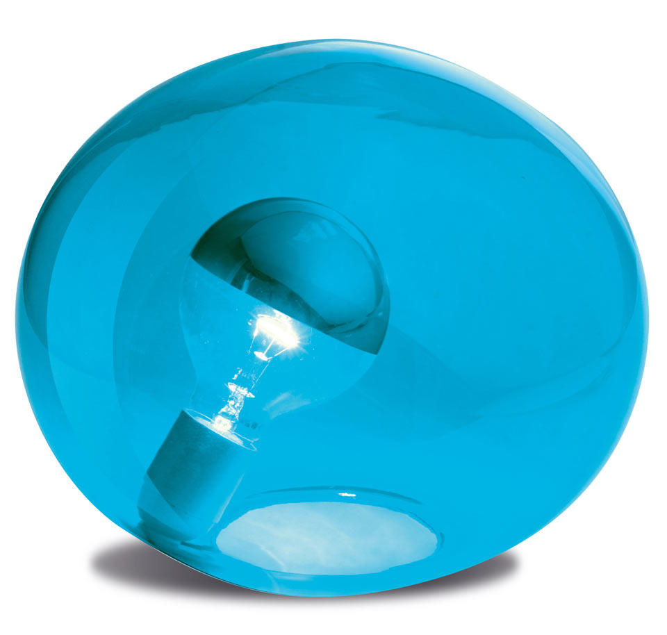 Lampadaire verre bleu