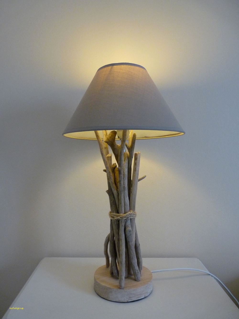Lampe de chevet tactile grise