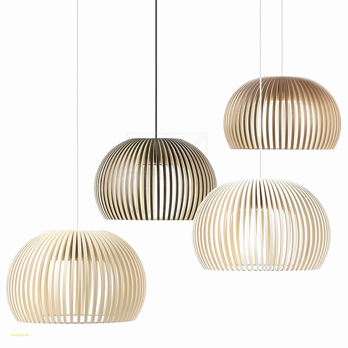 Lampe suspension design bois