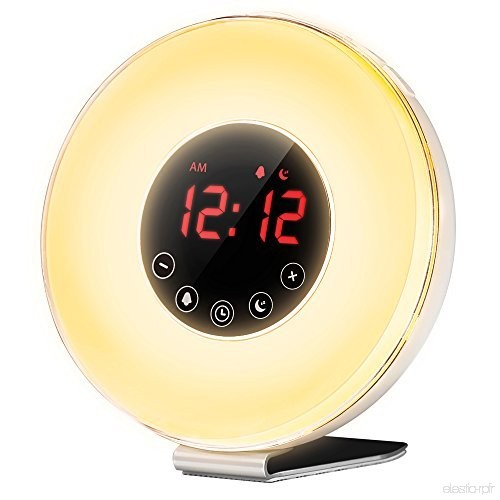 Lampe de réveil, lampe de chevet lumiere du jour, simulation d'aube / de crépuscule