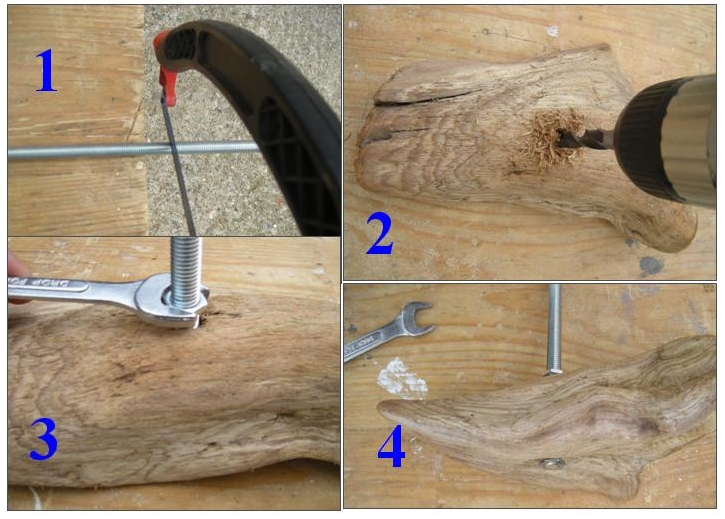 Créer lampe de chevet en bois flotté