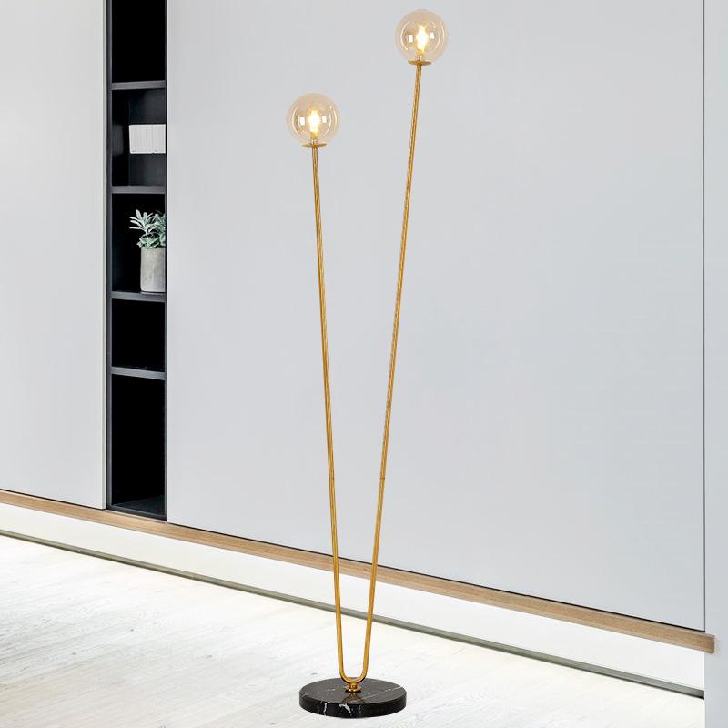Lampadaire salon double