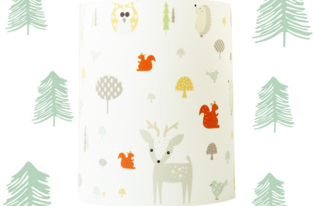 Lampe de chevet animaux de la foret