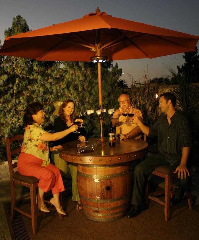 Lampadaire chauffant terrasse